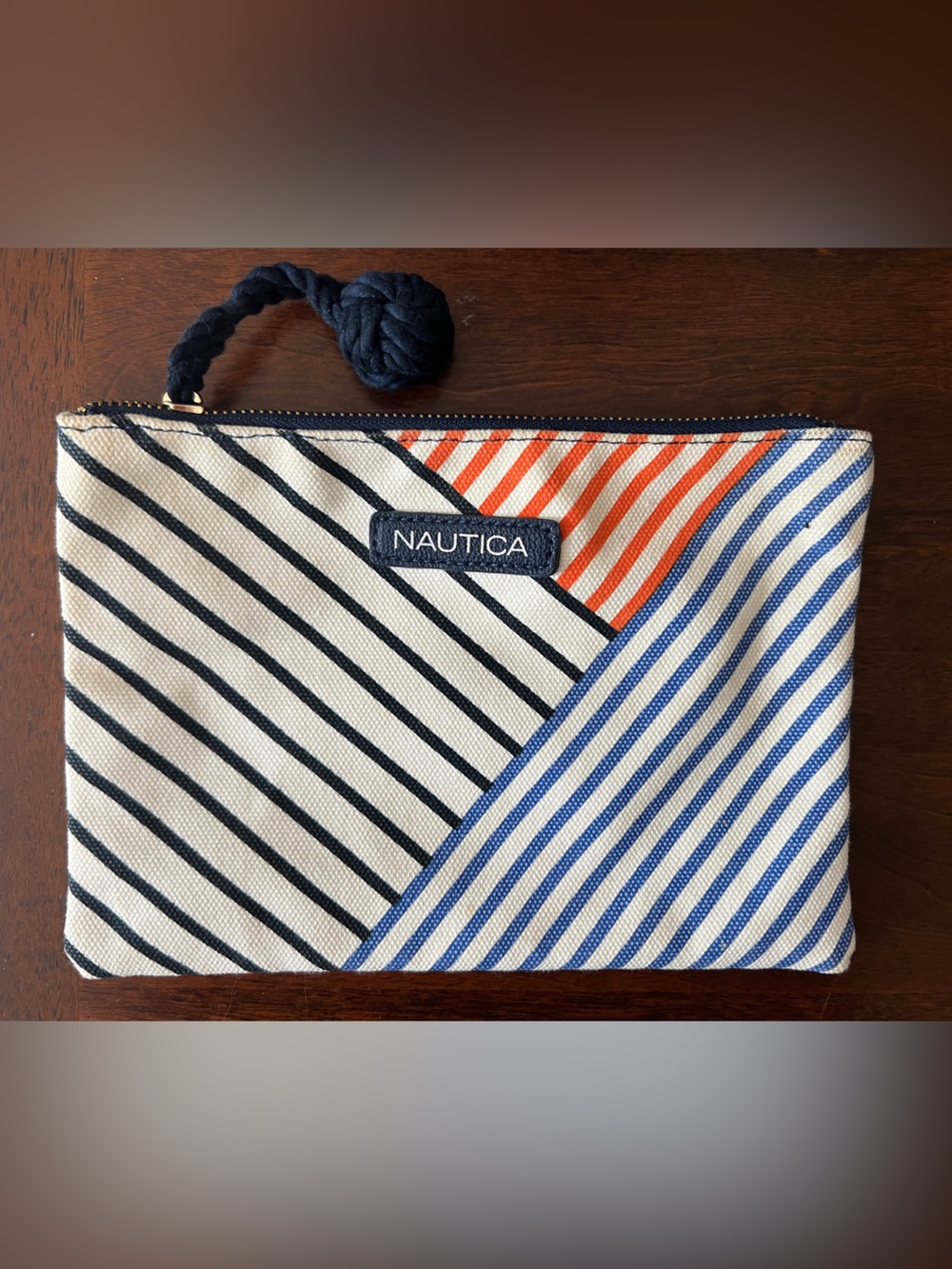 Nautica Striped Clutch Nautical Knot